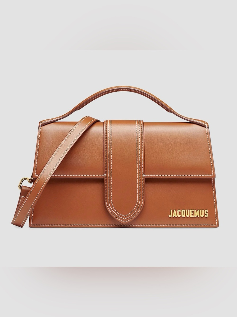 Jacquemus Cognac Brown Leather crossbody bag